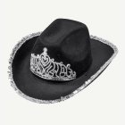 Tiara Cowboyhattu Musta