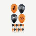 Halloween-ilmapallot kuvioilla oranssi/musta