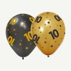 10-vuotis Golden Celebrations Lateksipallot