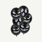 Halloween-ilmapallot kasvoilla musta