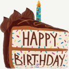 Suklaakakku Happy Birthday Folioilmapallo