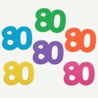 80-vuotissyntymäpäivän Pöytäkoriste Monivärinen