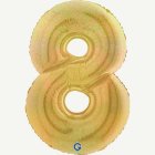Numero 8 -foliopallo, holografinen kulta