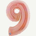 Holografinen numeropallo 9 ruusukulta