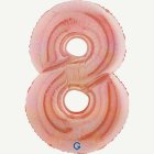 Holografinen numeropallo 8, ruusukulta