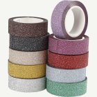Glitterteippi lajitelmaväreissä