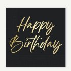 Happy Birthday Servetit Musta/Kulta