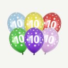 10 Vuotis Metalliset Numeroilmapallot