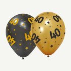 40-vuotis Golden Celebrations Lateksipallot