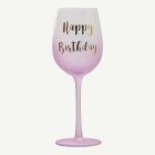Happy Birthday Viinilasi Vaaleanpunainen