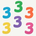 3-vuotissyntymäpäivän Pöytäkoriste Monivärinen