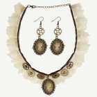 Steampunk-kaulakoru ja korvakorut