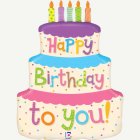 Kerroskakku Happy Birthday Folioilmapallo