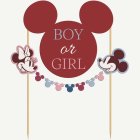 Mickey Mouse® Gender Reveal -kakkukoriste