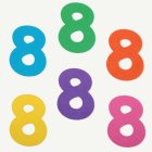 8-vuotissyntymäpäivän Pöytäkoriste Monivärinen
