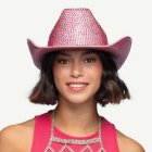 Cowboyhattu Kimalle Vaaleanpunainen