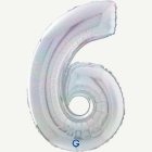Numeropallo 6 Holografinen Hopea