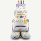 Seisova Kermakakku Happy Birthday Folioilmapallo