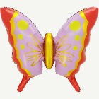 Perhonen Foliopallo Violetti/Punainen/Keltainen