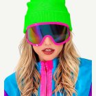 80-Luvun Retro Laskettelulasit Neonpinkki