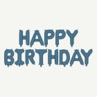 Happy Birthday Foliopallot Tummansininen