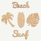 Beach Surf Pöytäkonfetti Puu