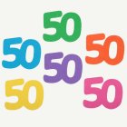 50-vuotissyntymäpäivän Pöytäkoriste Monivärinen