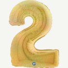Holografinen numerofoliopallo 2, kulta