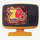 70-luvun TV Puukoriste
