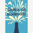 Grattis Till Studenten Kortti Sininen Pieni