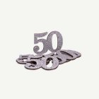 50-vuotis Pöytäkonfetti Hopea