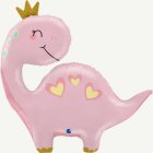 Dino Kruunu Folioilmapallo Vaaleanpunainen