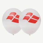 Tanskan Lippu Ilmapallot Punainen/Valkoinen
