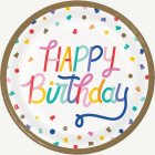 Konfetti Happy Birthday Ruokalautaset