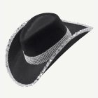 Kimalle Cowboyhattu Musta