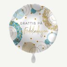 Grattis På Födelsedagen Foliopallo Sininen/Kulta
