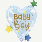 Baby Boy Sydän Folioilmapallo