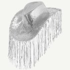 Paljetti Cowboyhattu Hopea