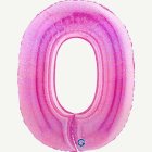 Suuri holografinen pinkki numerofoliopallo