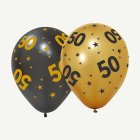50-vuotis Golden Celebrations Lateksipallot