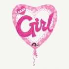 Baby Girl -sydänfoliopallo