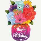 Kukkamaljakko Happy Birthday Folioilmapallo