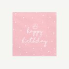 Happy Birthday -servetit, vaaleanpunaiset