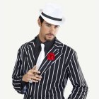 Fedora Gangsterihattu Valkoinen