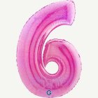 Suuri holografinen pinkki numeropallo