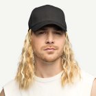 Lippalakki Peruukilla Musta/Blondi