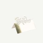 Happy Birthday Paikkakortti Valkoinen/Kulta