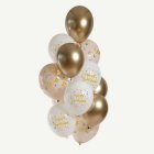Blossom Birthday Lateksipallot Pastelli/Kulta