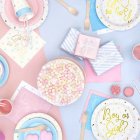 Kuviollinen Lahjapaperi Vaaleanpunainen/Minttu