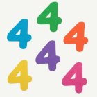 4-vuotissyntymäpäivän Pöytäkoriste Monivärinen